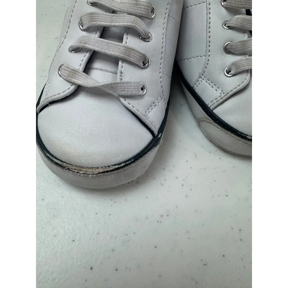 Polo‎ Ralph Lauren Baby Sneakers White W/ Bear Patch Size 3